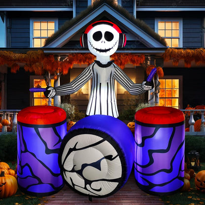 Arco Inflable de Halloween de 6 pies con Fantasma y LEDs Integrados