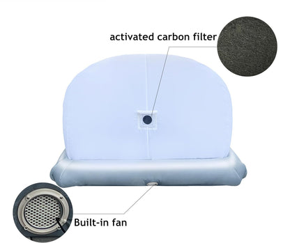 Cubierta inflable para automóvil interior con sistema de filtro de aire