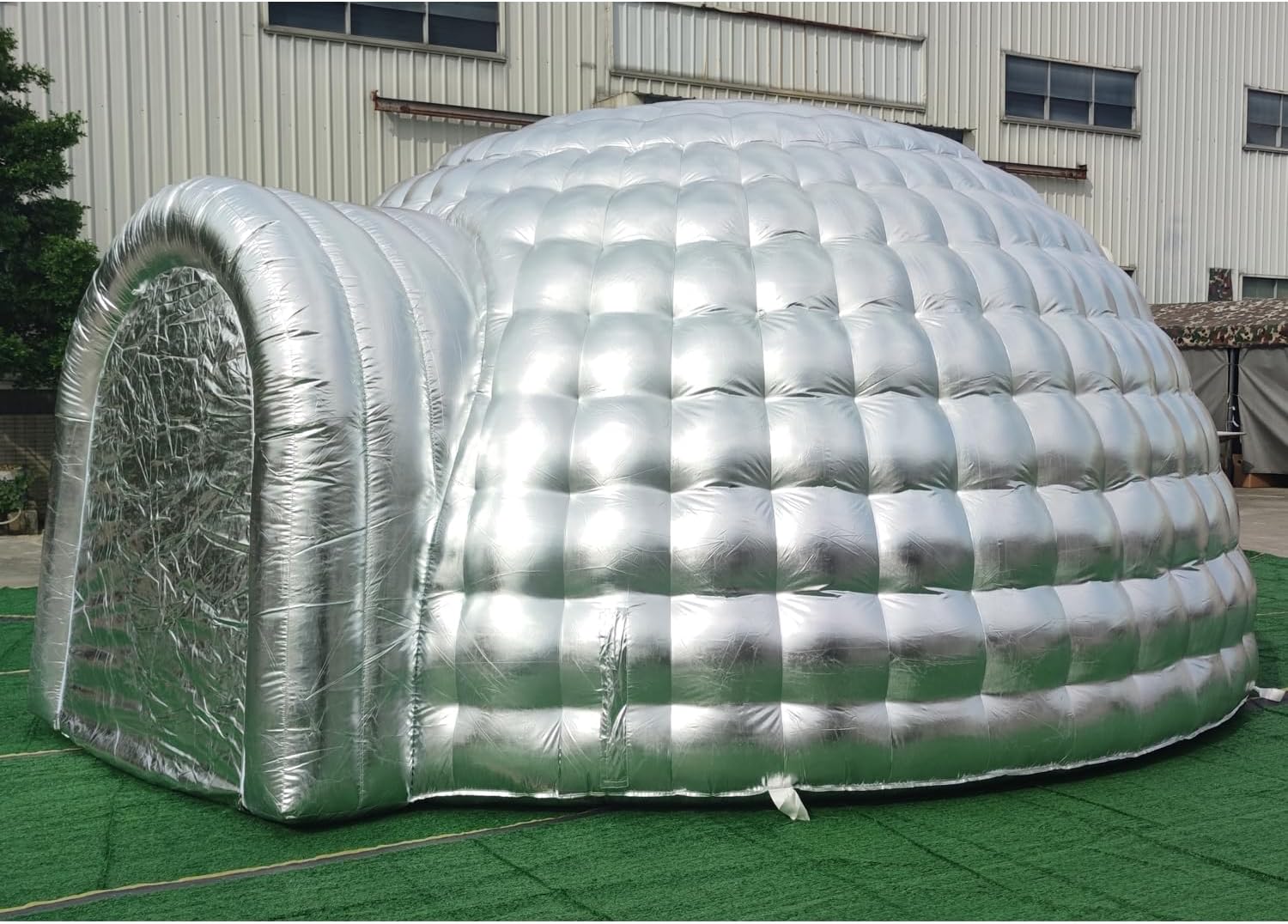 Carpa de domo inflable portátil para exteriores con luz LED para fiestas, bodas, eventos y camping