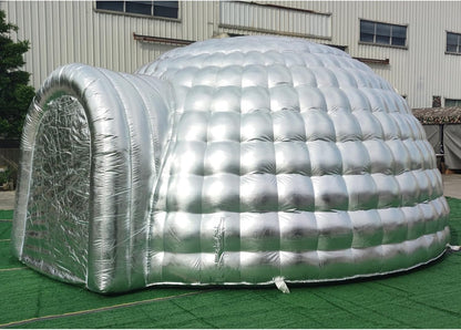 Carpa de domo inflable portátil para exteriores con luz LED para fiestas, bodas, eventos y camping
