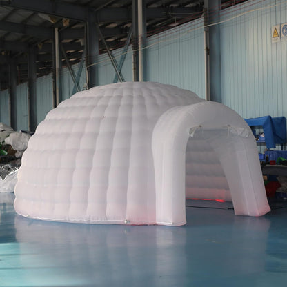 Carpa de domo inflable portátil para exteriores con luz LED para fiestas, bodas, eventos y camping