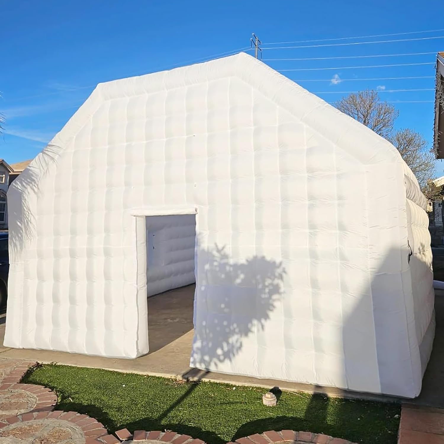 Gran Casa Disco Inflable Negra Grande para Eventos de Cumpleaños, Eventos Escolares y Fiestas en el Patio con Logo