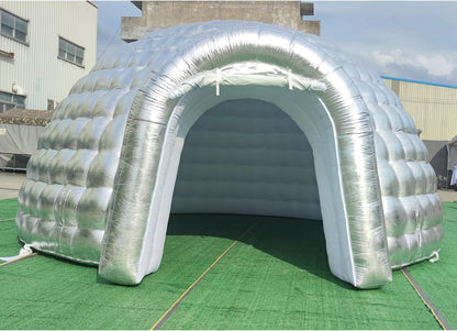 Carpa de domo inflable portátil para exteriores con luz LED para fiestas, bodas, eventos y camping