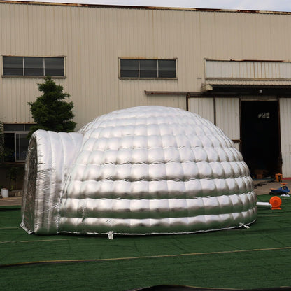 Carpa de domo inflable portátil para exteriores con luz LED para fiestas, bodas, eventos y camping