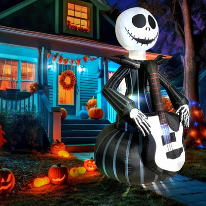Arco Inflable de Halloween de 6 pies con Fantasma y LEDs Integrados