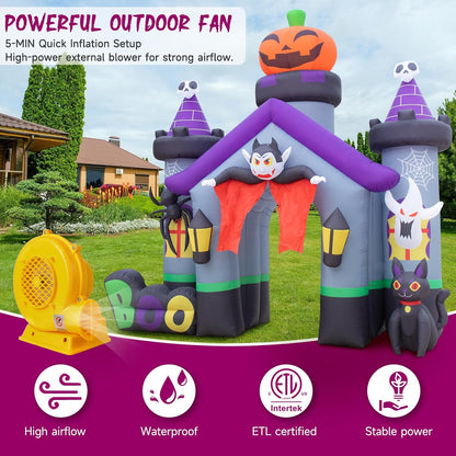 Arco Inflable de Halloween de 14 pies Decoración Exterior Embrujada