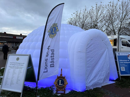Carpa de domo inflable portátil para exteriores con luz LED para fiestas, bodas, eventos y camping