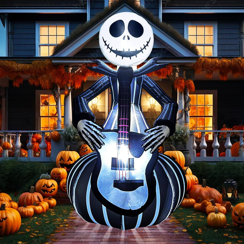 Arco Inflable de Halloween de 6 pies con Fantasma y LEDs Integrados
