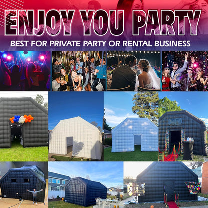 Carpa de Fiesta Extra Grande Inflable para Club Nocturno con Logo Carpa de Club Nocturno Inflable para Bodas, Cumpleaños y Raves