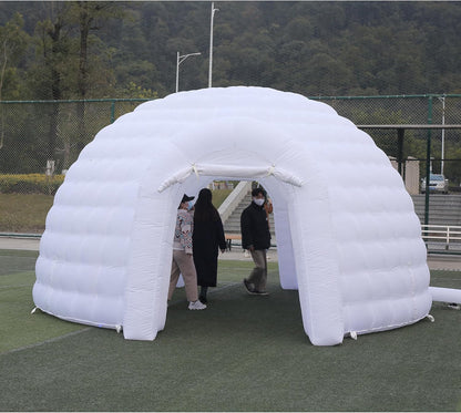 Carpa de domo inflable portátil para exteriores con luz LED para fiestas, bodas, eventos y camping