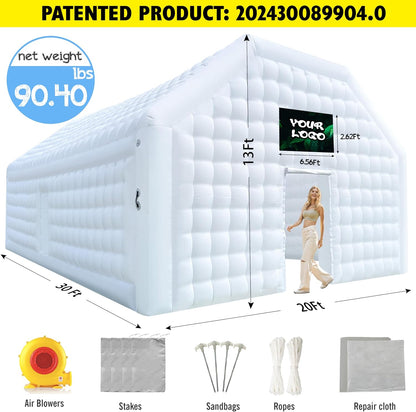 Carpa de Fiesta Extra Grande Inflable para Club Nocturno con Logo Carpa de Club Nocturno Inflable para Bodas, Cumpleaños y Raves