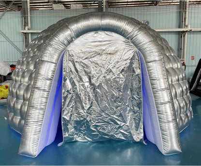 Carpa de domo inflable portátil para exteriores con luz LED para fiestas, bodas, eventos y camping