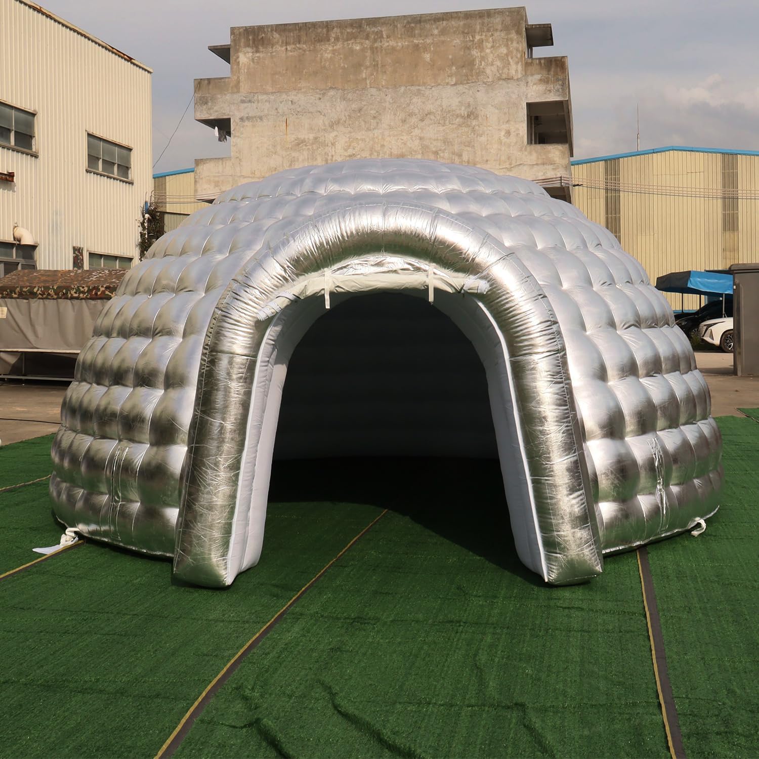 Carpa de domo inflable portátil para exteriores con luz LED para fiestas, bodas, eventos y camping