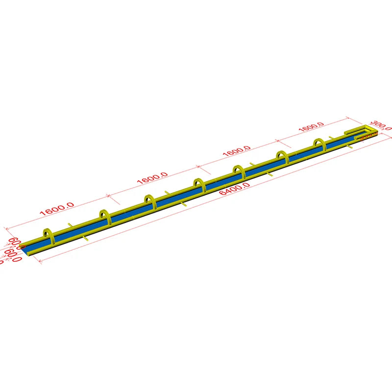 Yellow Blue Inflatable Slip N Slide Water Slide