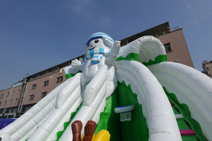 Inflatable Snow House Bouncer with Slide for Kids