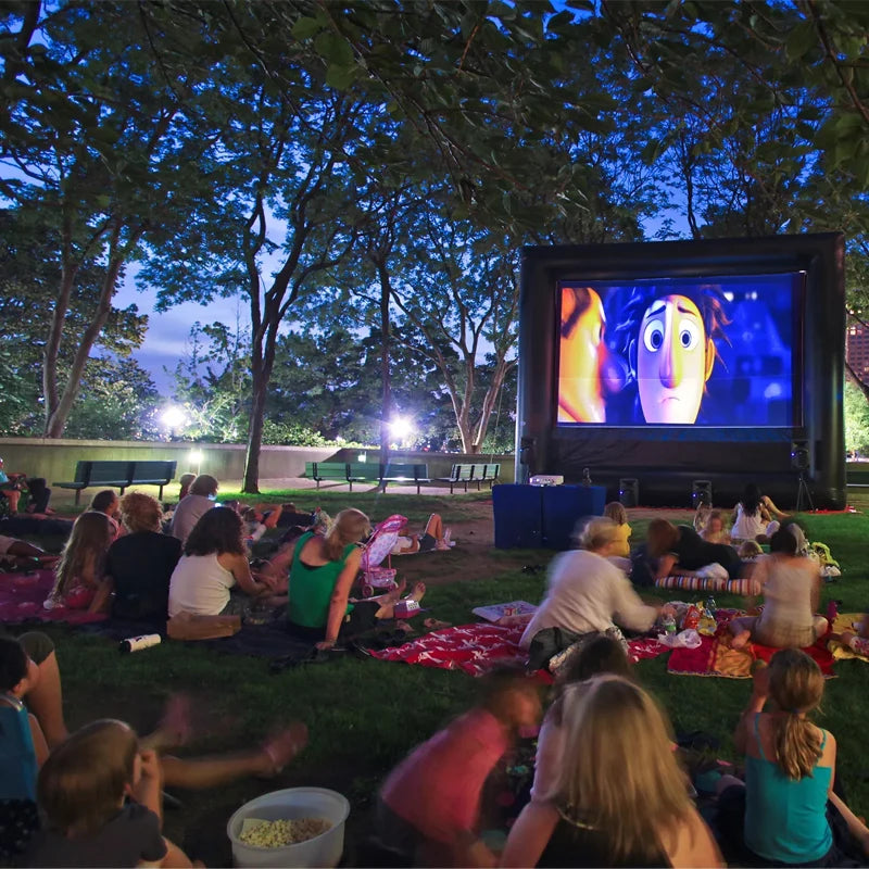Pantalla de cine inflable para exteriores para cine en el patio trasero y eventos
