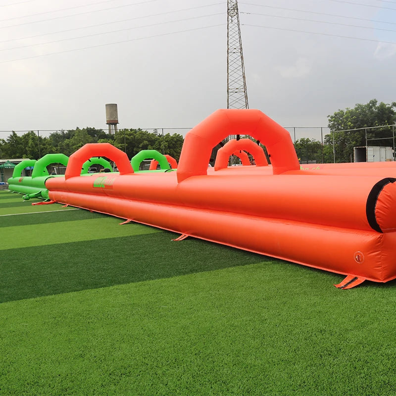Toboggan aquatique gonflable vert en PVC