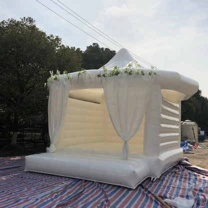 White Inflatable Bounce Castle for Weddings and Events