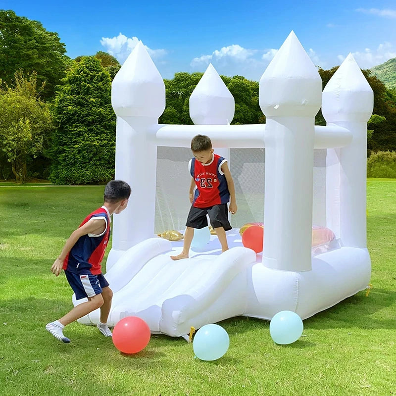 Mini-aufblasbare Hüpfburg in Weiß für Kinder