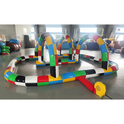 Circuit de voitures tamponneuses gonflables pour enfants
