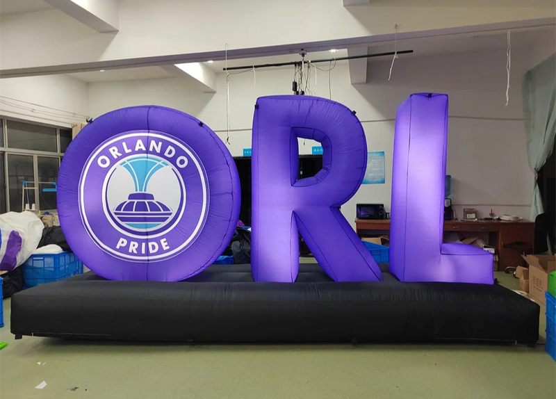 Mur de logo gonflable à LED personnalisé