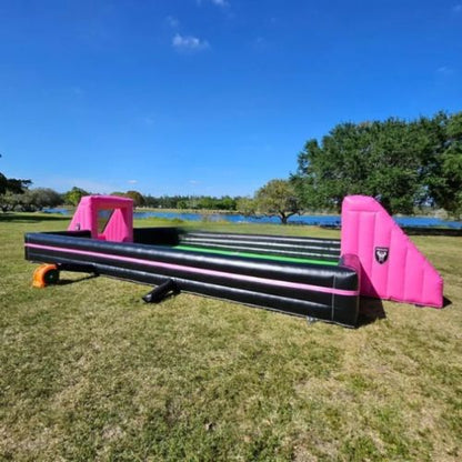 Aufblasbare rosa-schwarze Fußballplatzarena