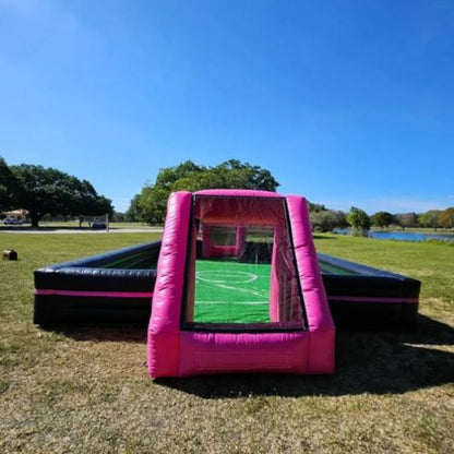 Aufblasbare rosa-schwarze Fußballplatzarena