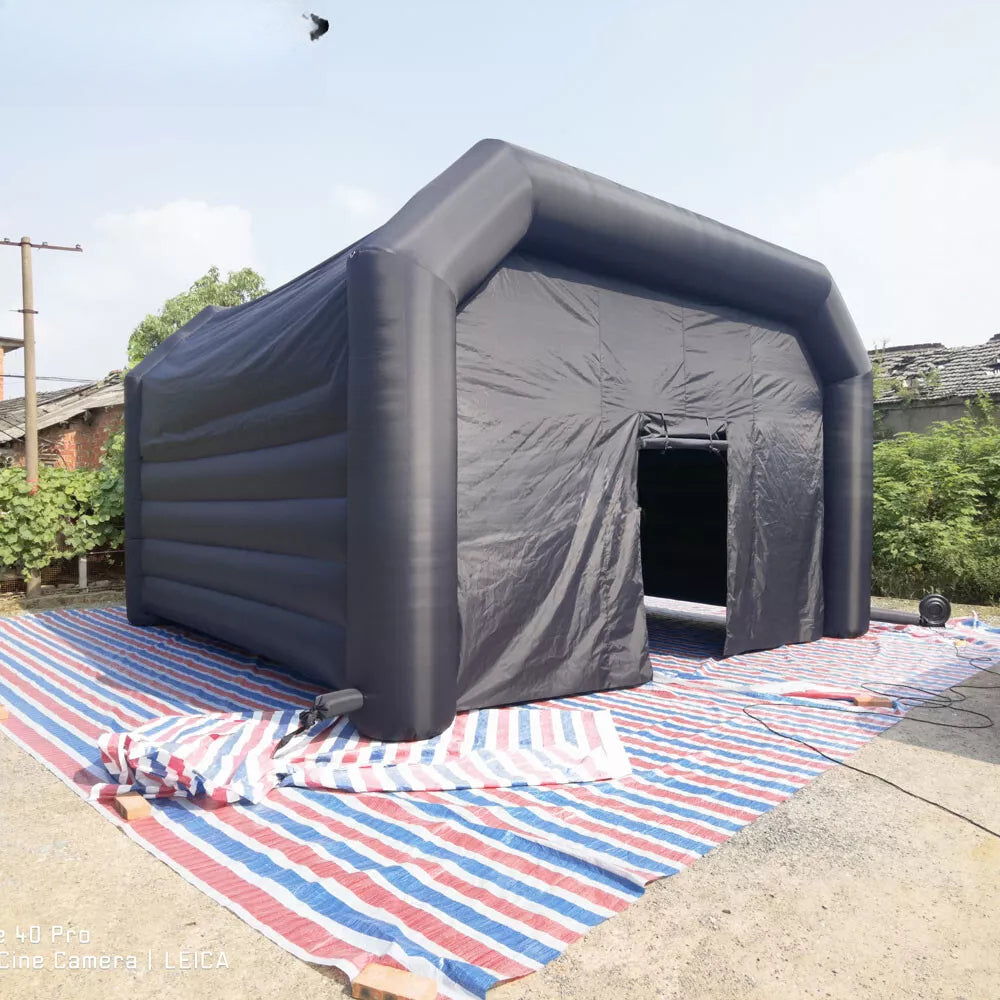 Carpa de Noche Inflable Carpa VIP Portátil para Fiestas Cubo Carpa Negra