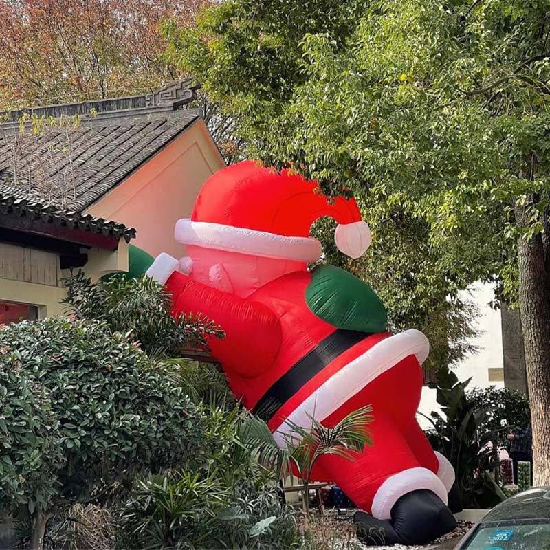 Pared de Escalada Inflable Gigante de Navidad Papá Noel