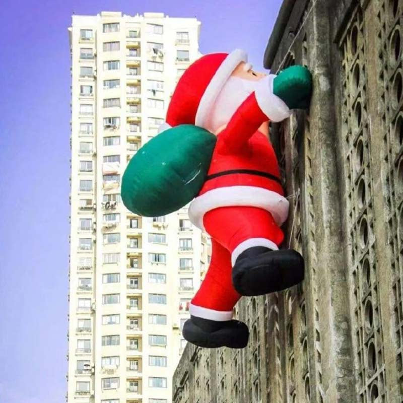 Pared de Escalada Inflable Gigante de Navidad Papá Noel