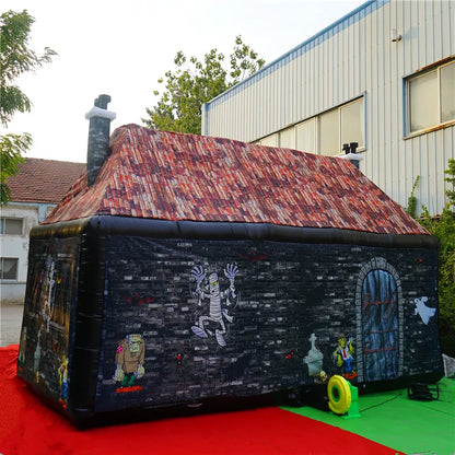 Tente gonflable de maison hantée Halloween Cottage