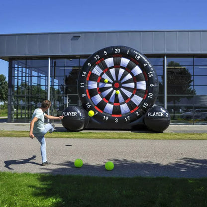 Inflatable Football Dart Board Kick Game with Balls