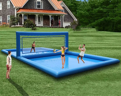 Cancha de voleibol inflable de 33 pies para juegos acuáticos al aire libre