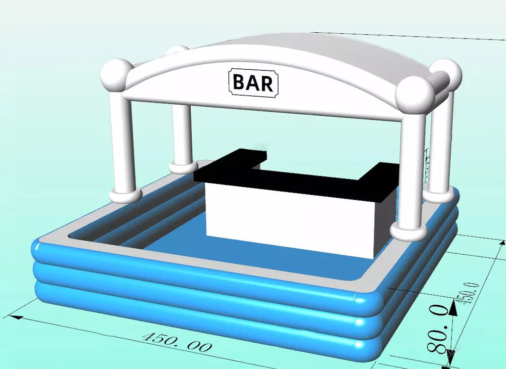 Bar inflable portátil de 15x15 pies