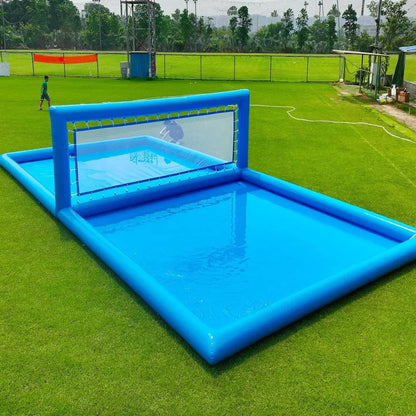 Cancha de voleibol inflable de 33 pies para juegos acuáticos al aire libre
