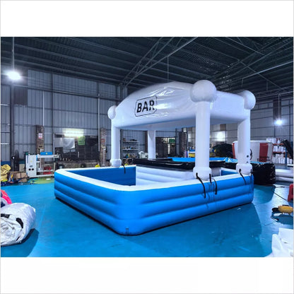Bar de piscine gonflable portable de 15 x 15 pieds