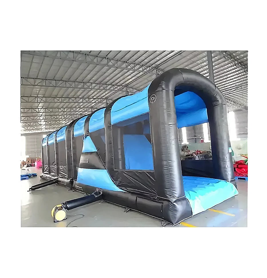 Curso de obstáculos inflable comercial deslizante de 38 pies de vinilo mármol