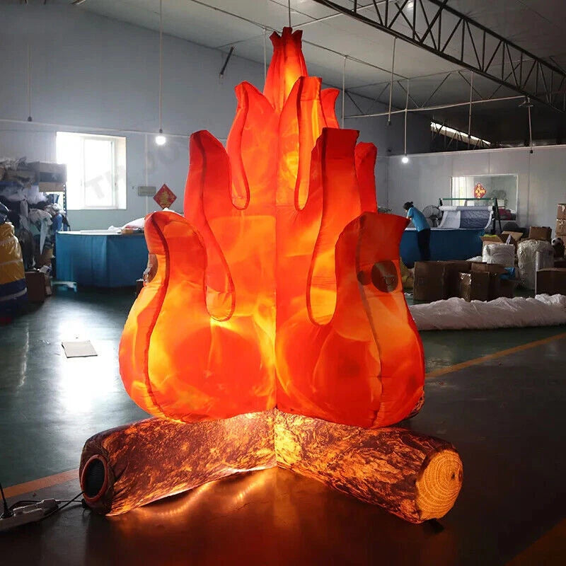 Aufblasbares Feuerdekor mit LED-Licht
