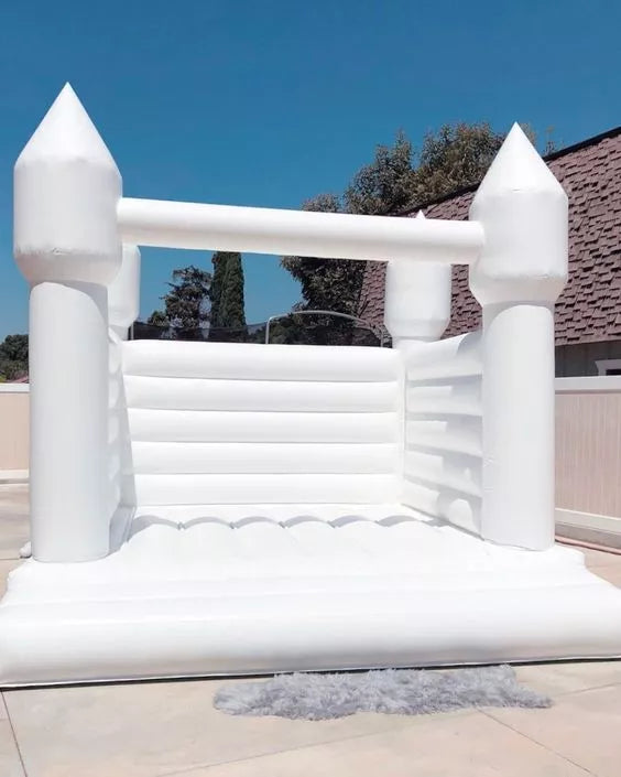 Castillo Inflable de Boda Blanco para Fiestas y Eventos