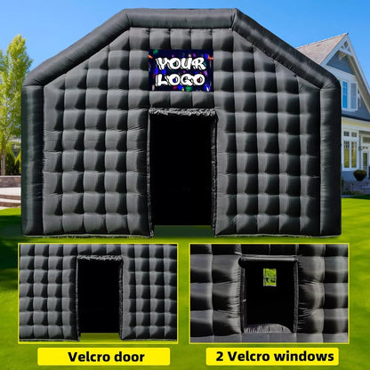 Carpa de fiesta inflable de discoteca 30x20x13 pies Cubo Gazebo Casa de eventos