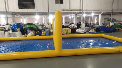 Cancha de Voleibol de Playa Inflable Juego Deportivo Piscina – 32FT x 16FT