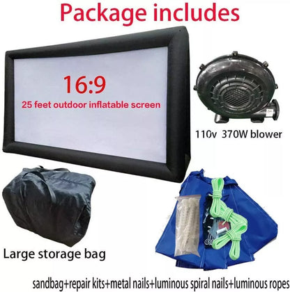 Pantalla de cine inflable para exteriores con soplador
