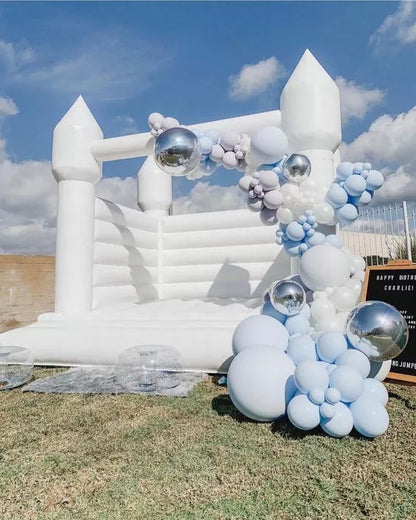 Castillo Inflable de Boda Blanco de 10FT para Saltar en Bodas