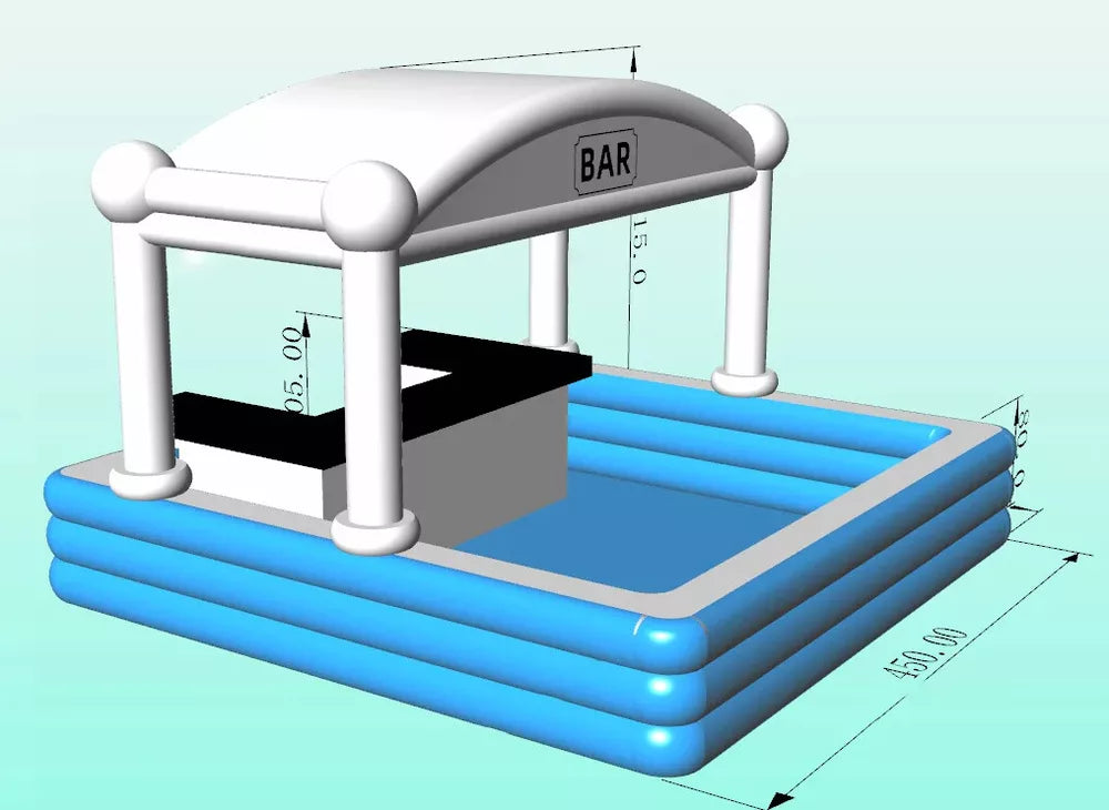 Bar inflable portátil de 15x15 pies