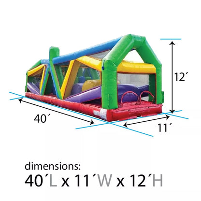 40L Curso de Obstáculos Inflable Retro Carrera Radical
