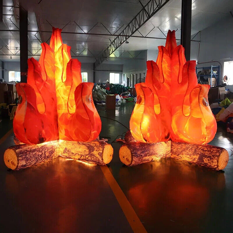 Aufblasbares Feuerdekor mit LED-Licht