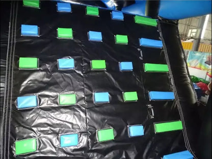 Curso de obstáculos inflable comercial deslizante de 38 pies de vinilo mármol