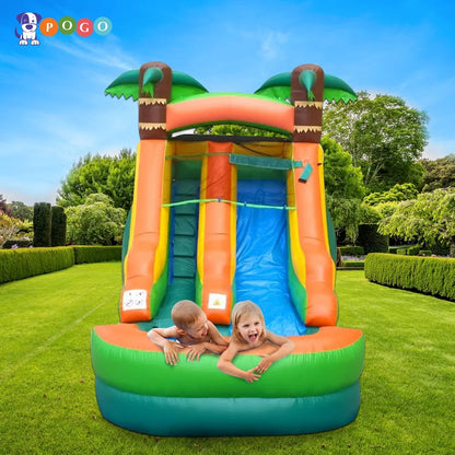 Tobogán de Agua Inflable Tropical de 12 Pies con Soplador