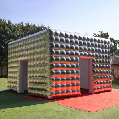Carpa Inflable Comercial Gigante Plateada de 13x13 pies para Eventos y Fiestas