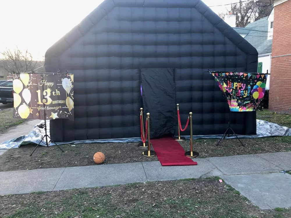 Carpa de fiesta inflable de discoteca 30x20x13 pies Cubo Gazebo Casa de eventos